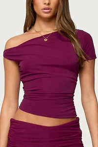 Edikted Halli Twisted Off Shoulder Top