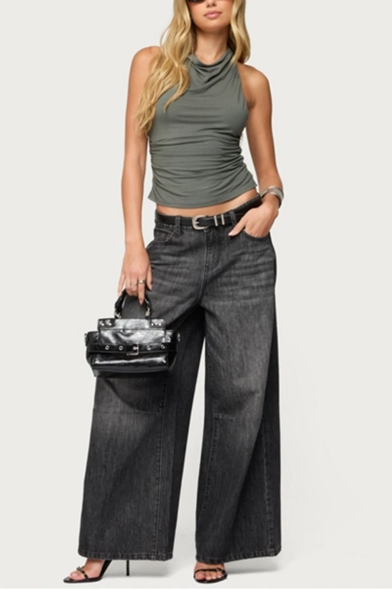 Edikted Collie Twisted High Cowl Neck Top