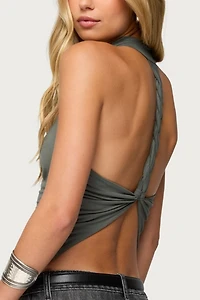 Edikted Collie Twisted High Cowl Neck Top