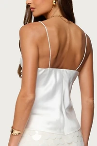 Edikted Jema Cupped Satin Effect Top