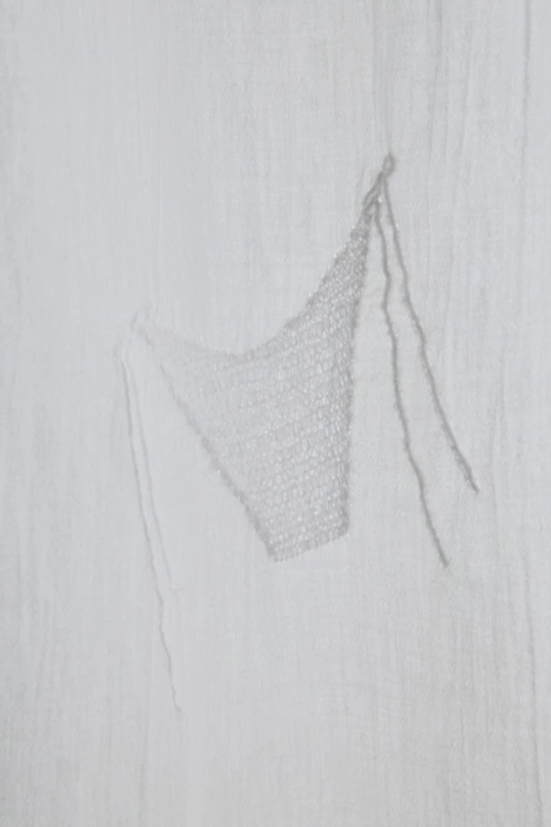 Hidden Icons Crinkled Gauze Window Panel