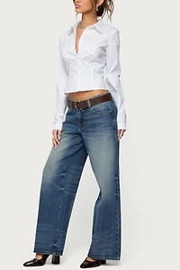 Edikted Laurna Tailored Button Up Shirt