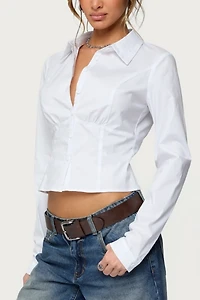 Edikted Laurna Tailored Button Up Shirt
