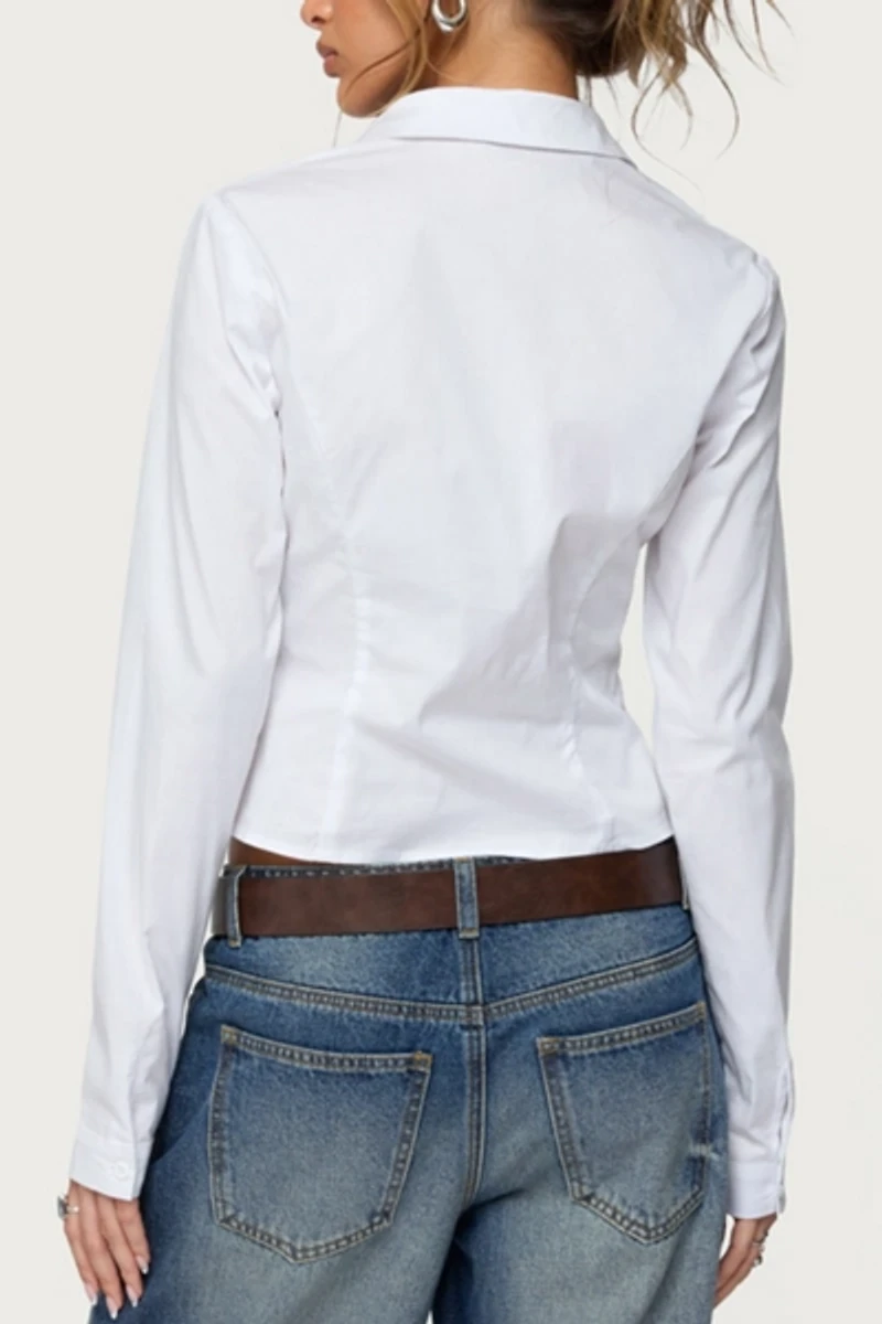Edikted Laurna Tailored Button Up Shirt