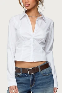 Edikted Laurna Tailored Button Up Shirt
