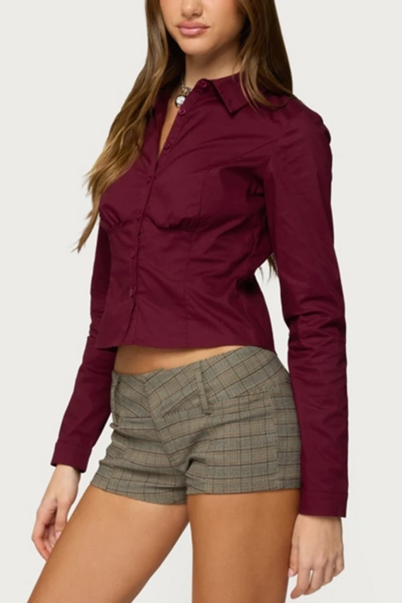 Edikted Laurna Tailored Button Up Shirt