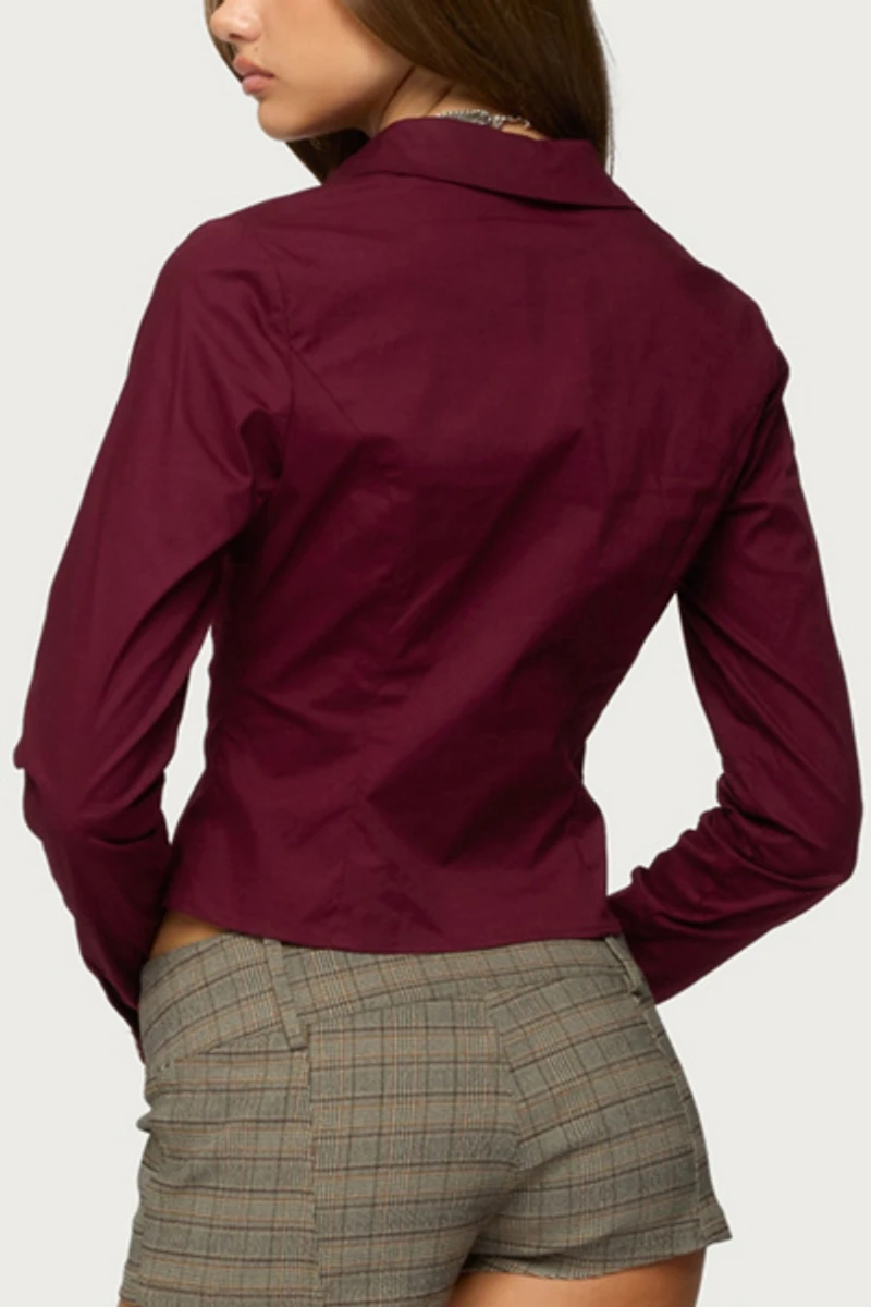 Edikted Laurna Tailored Button Up Shirt