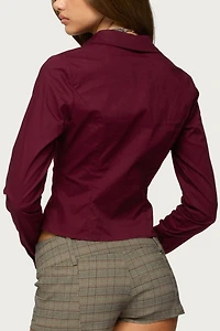 Edikted Laurna Tailored Button Up Shirt