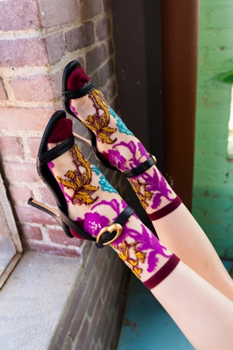 Sock Candy Gem Garden Sheer Sock