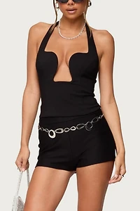 Edikted Stassy Abstract Cutout Halter Top