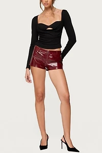 Edikted Oaklyn Layered Bra Cowl Neck Top