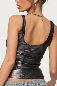 Edikted Laidie Metallic Tank Top