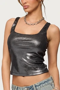 Edikted Laidie Metallic Tank Top