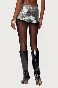 Edikted Shauna Sequin Micro Shorts