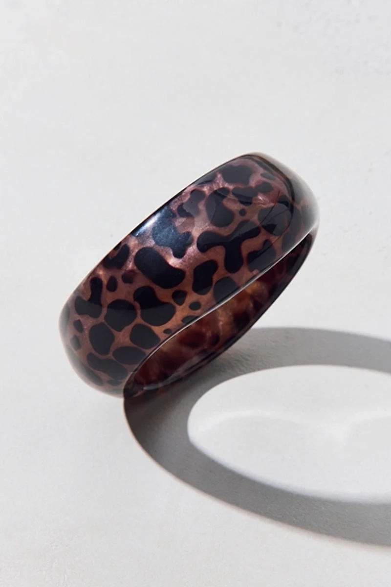 Leopard Resin Bangle Bracelet