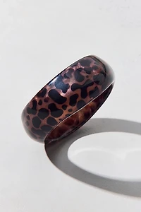 Leopard Resin Bangle Bracelet