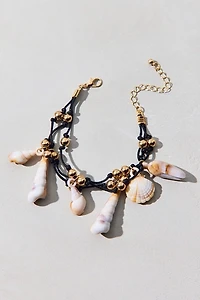 Capri Shell Charm Layered Bracelet