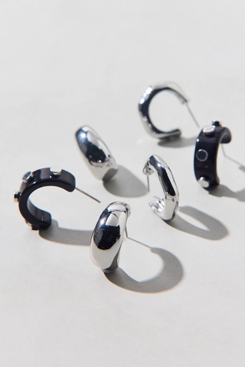 Studded Hoop Earring Set