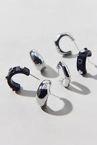 Studded Hoop Earring Set