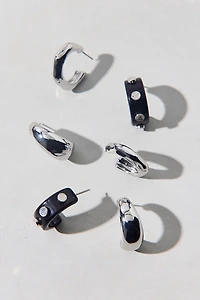 Studded Hoop Earring Set