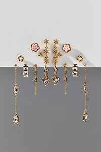 Floral Gem Multi-Pack Earring Set