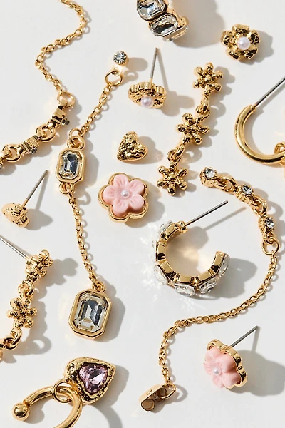 Floral Gem Multi-Pack Earring Set