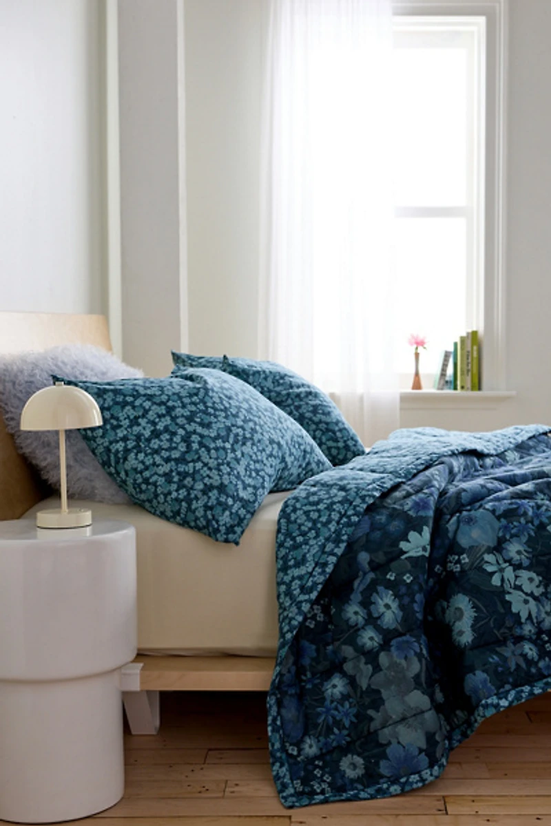 Marti Floral Reversible Lightweight Cotton Quilt