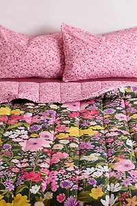 Marti Floral Reversible Lightweight Cotton Quilt