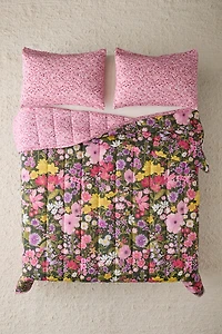 Marti Floral Reversible Lightweight Cotton Quilt
