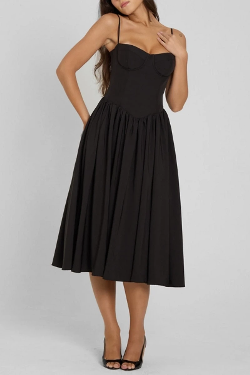 LEAU Ballerina Bustier Midi Dress