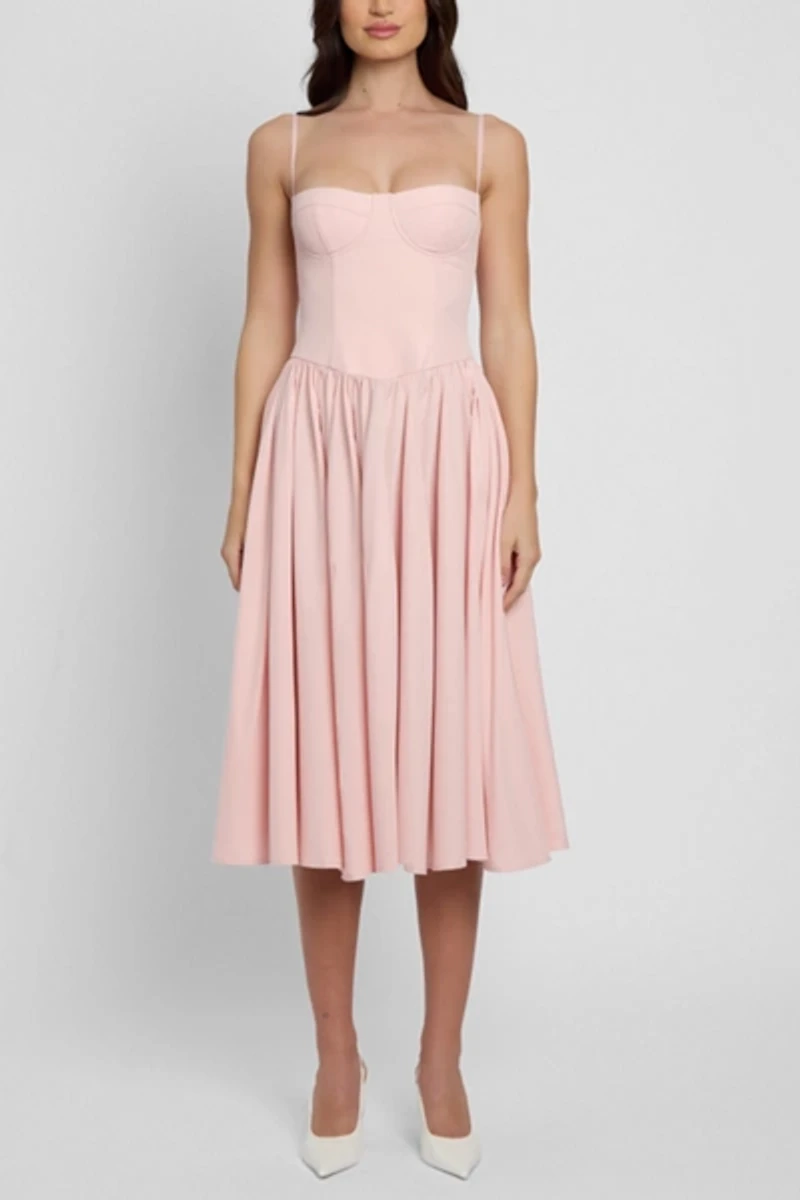 LEAU Ballerina Bustier Midi Dress