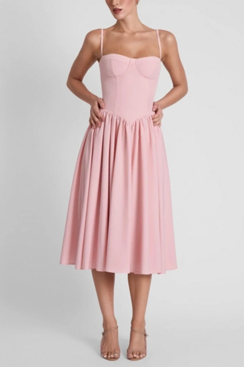 LEAU Ballerina Bustier Midi Dress