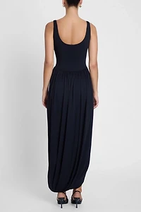 LEAU Dionysus Sculpt Drape Midi Dress