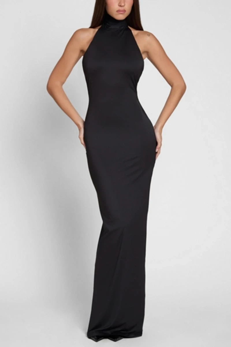 LEAU Alaia Drape Maxi Dress