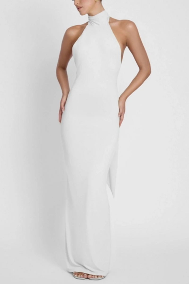 LEAU Alaia Drape Maxi Dress