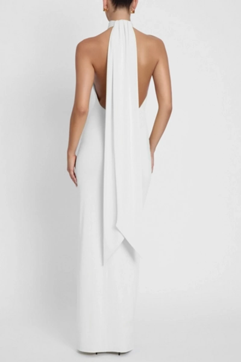 LEAU Alaia Drape Maxi Dress