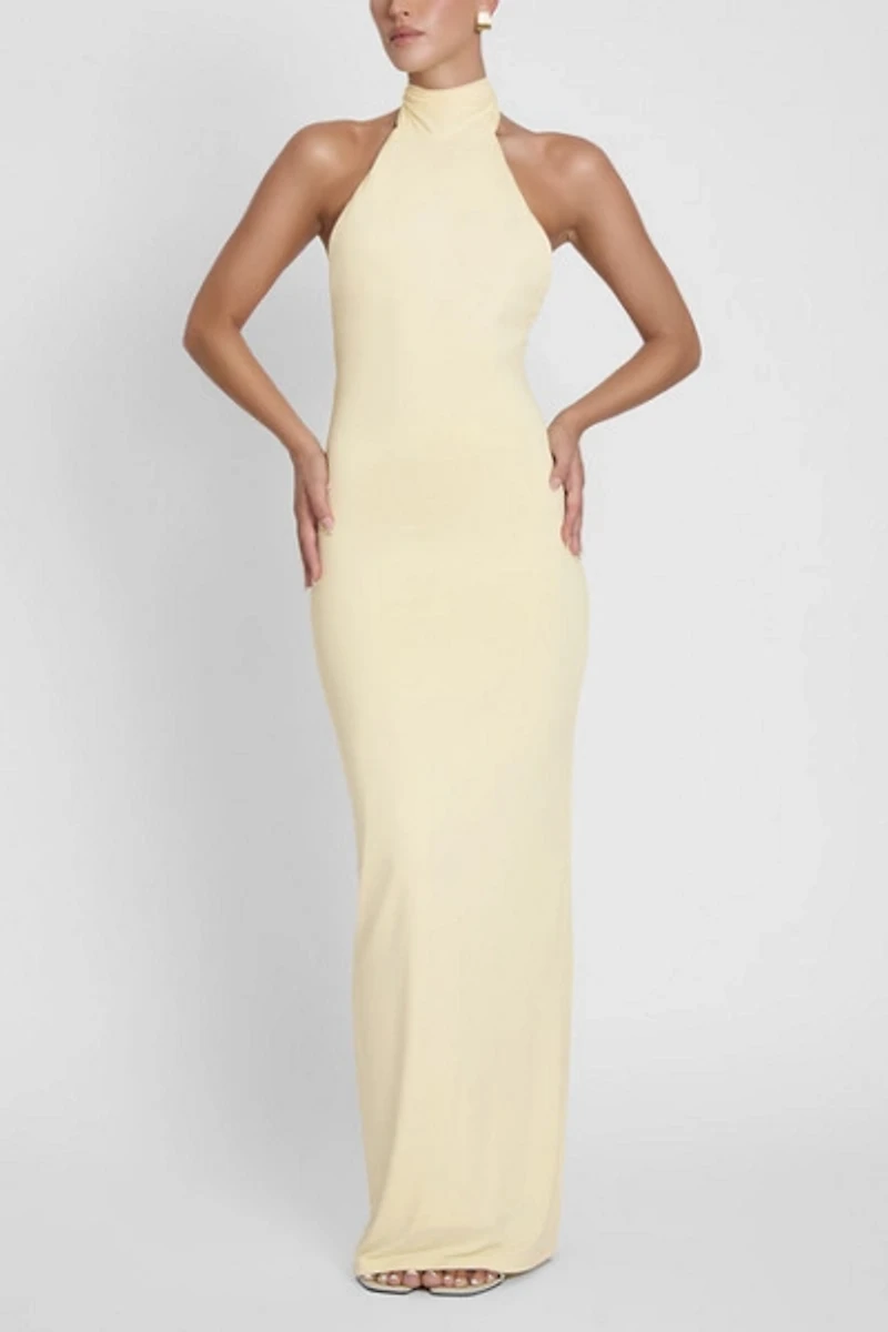 LEAU Alaia Drape Maxi Dress