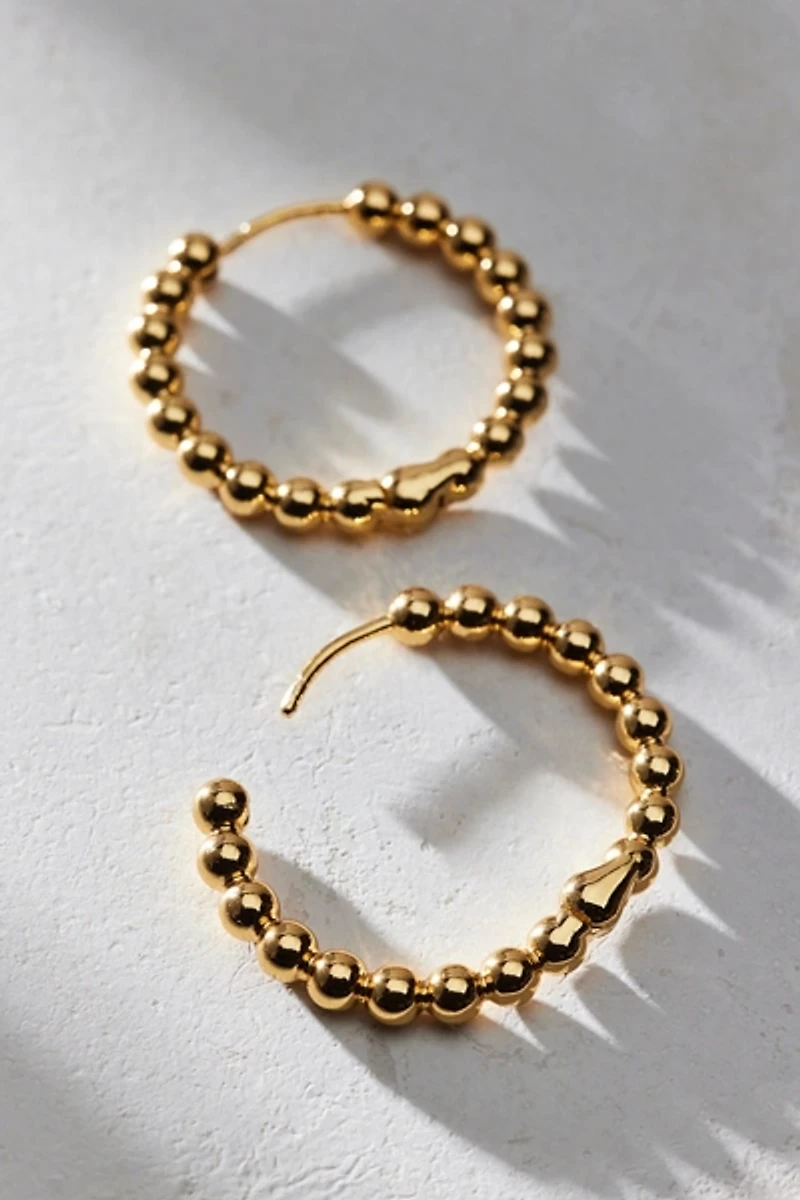 Waterproof Beaded Hoop Earring