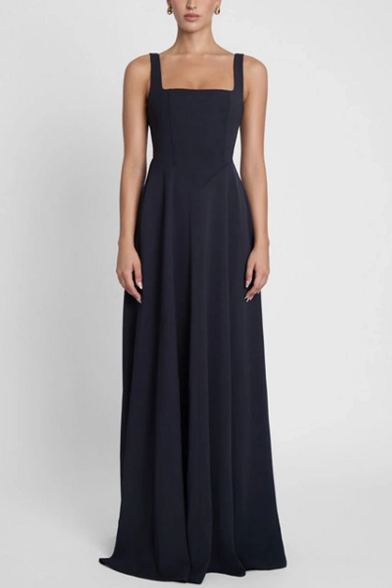 LEAU Siren Square Neck Corset Maxi Dress