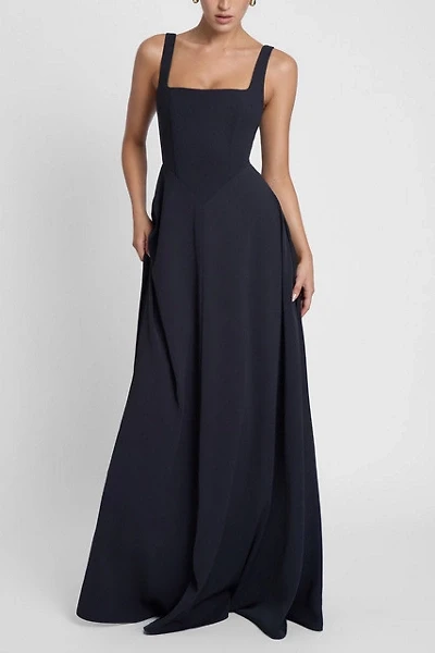 LEAU Siren Square Neck Corset Maxi Dress