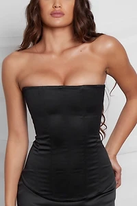 LEAU Sphynx Satin Corset Top