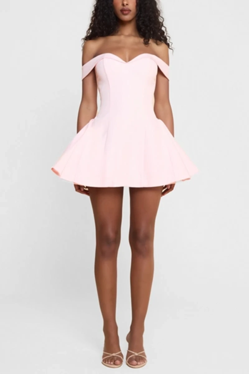 LEAU Raquel Babydoll Corset Mini Dress