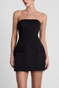 LEAU Solene Strapless Pocket Mini Dress