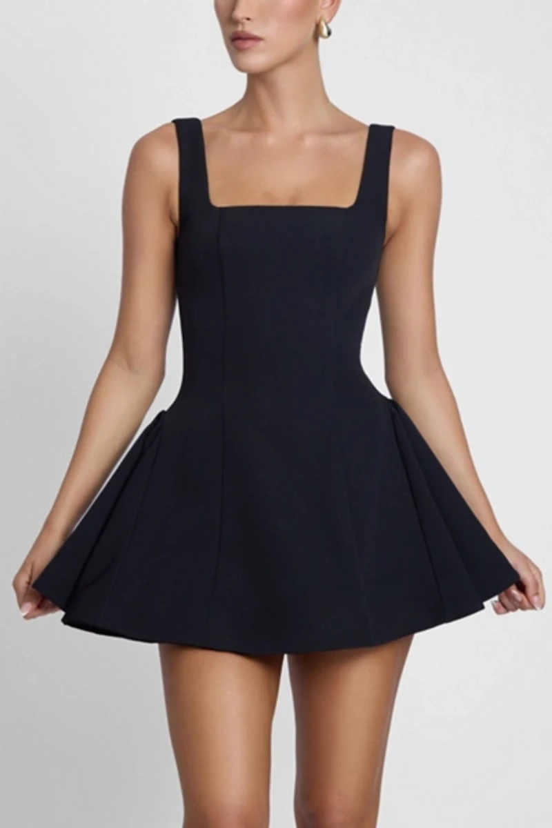 LEAU Ysabelle Babydoll Corset Mini Dress