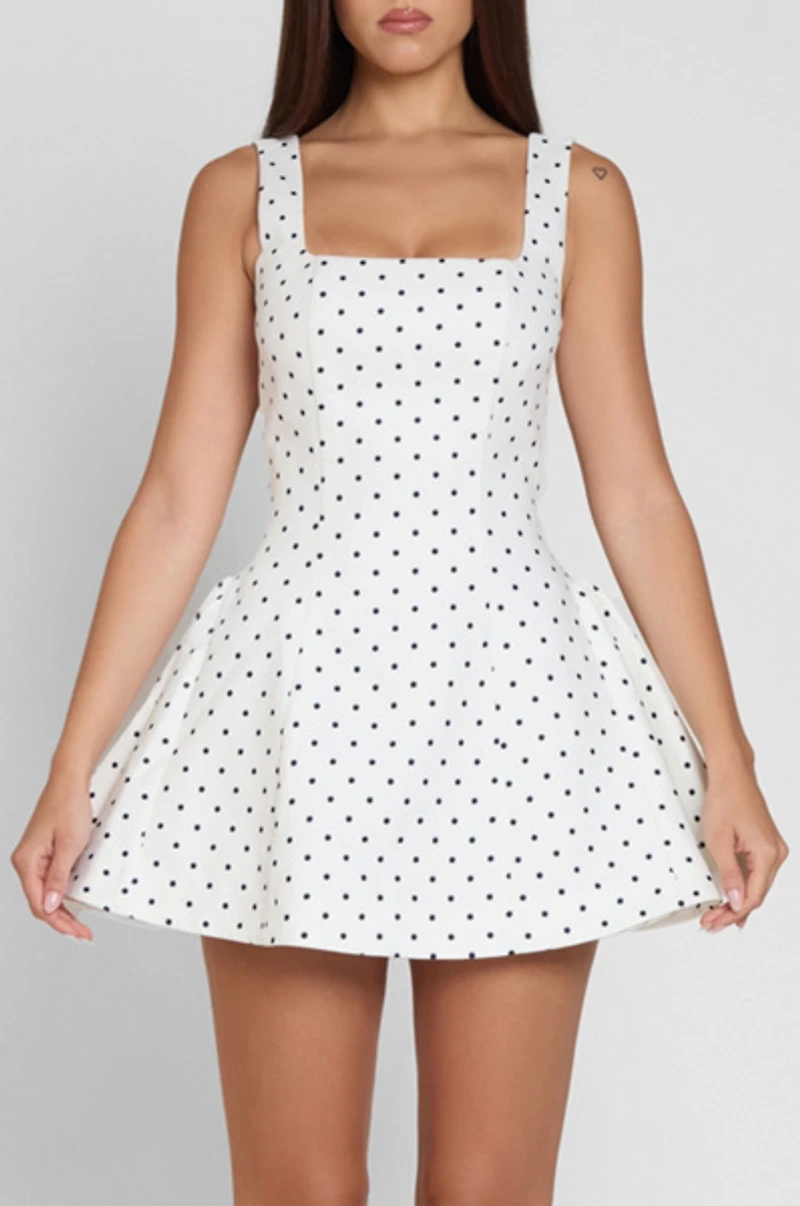 LEAU Ysabelle Babydoll Corset Mini Dress