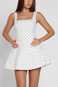 LEAU Ysabelle Babydoll Corset Mini Dress