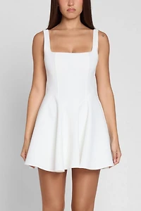 LEAU Sloane Square Neck Corset Mini Dress