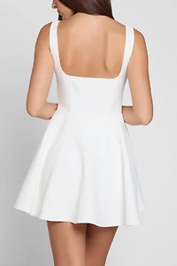 LEAU Sloane Square Neck Corset Mini Dress