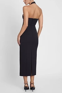 LEAU Heiress Halter Midi Dress