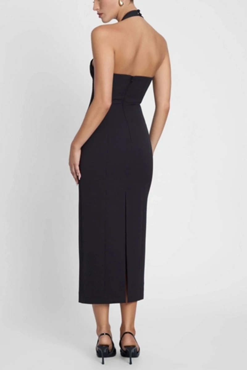 LEAU Helena Halter Midi Dress